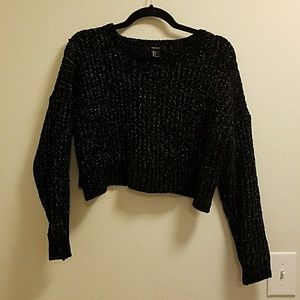 sparkle knited crop top sweater
